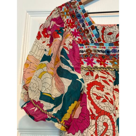 EUC Johnny Was Colorful Embroidered Blouse - Picture 3 of 6